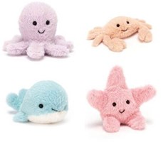 Peluches des animaux de la mer