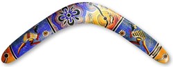 Boomerang Fan houten boemerang Aboriginal rechts 30m multi outdoor