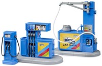 Bruder speelgoed tankstation en autowasstraat accessoire voor voertuigen-3