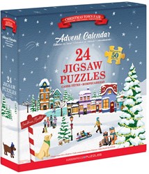 Eurographics adventskalender puzzel - 24 puzzels - 50 stukjes - karton