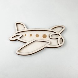 FiQ houten vulvorm Vliegtuig - 16×10 cm