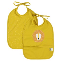 Trixie slabbetje 2-pack afwasbaar - Mr. Lion - waterdicht en geel