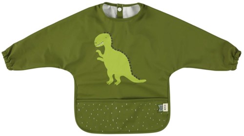 Trixie Waterdicht slabbetje lange mouw - Mr. Dino