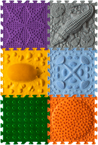 Ortoto Tapis de puzzle de massage sensoriel Herbe boîte 8 pièces