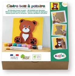 Aladine 3D schilderij knutselset - teddy beer van MDF en verf