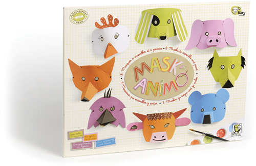Aladine dieren knutselset - Maskers maken 8 stuks voor kinderen