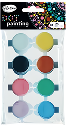 Aladine dot painting set - 8 kleuren creatieve verf voor kinderen