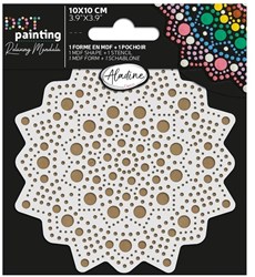 Aladine kit créatif dot painting mandala 10 cm MDF écologique