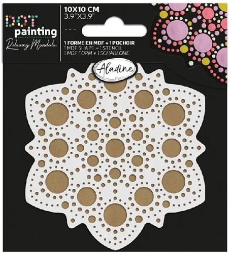 Aladine kit créatif dot painting mandala 10 cm pour enfants