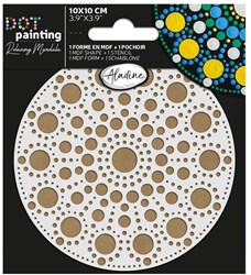 Aladine creatieve stipkunst set Mandala schilderen 10 cm duurzaam MDF