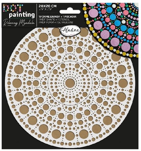 Aladine peinture créative Duo Dot Painting Set Mandala 20 cm