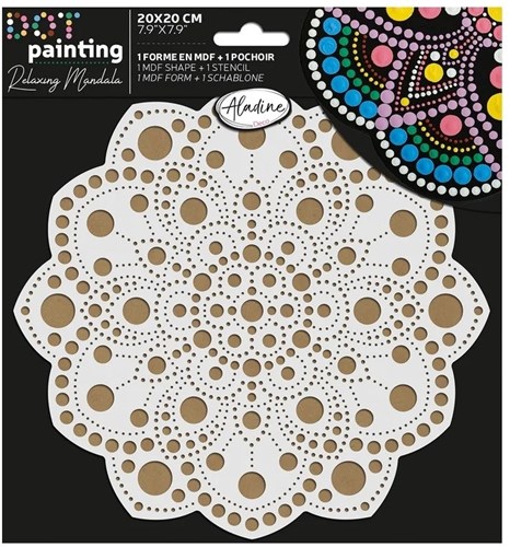 Aladine peinture dot painting set mandala 20 cm jouet créatif