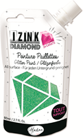 Aladine glitterverf Izink Diamond 24 karaat 80 ml pastelgroen knutselverf