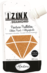 Aladine glitterverf Izink Diamond 80 ml koper voor creatieve projecten