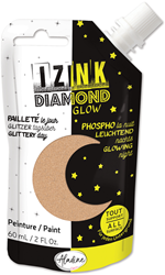 Aladine peinture pailletée Izink Diamond Glow 60 ml or glow in the dark