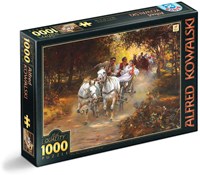 D-Toys puzzle Alfred Wierusz-Kowalski Country Wedding 1000 pièces-2