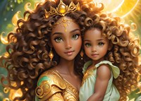 Alipson Puzzle 2 Puzzles - La Lune et le Soleil - Collection Mère et Fille - 500 Teile-2