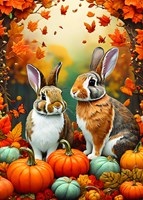 Alipson Puzzle Autumn Bunnies -  Teile