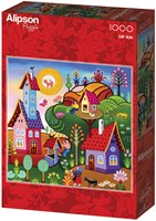 Alipson Puzzle puzzle Cat Sun - 1000 pièces jouet coloré-2