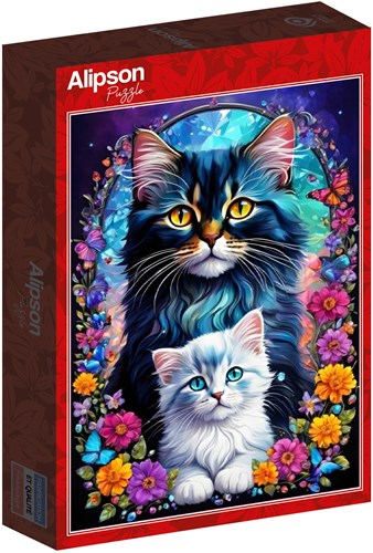 Alipson Puzzle legpuzzel katten moederliefde collectie 1000 stukjes-2
