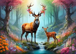 Alipson Puzzle puzzle Cerf Majestueux 500 pièces multicolore