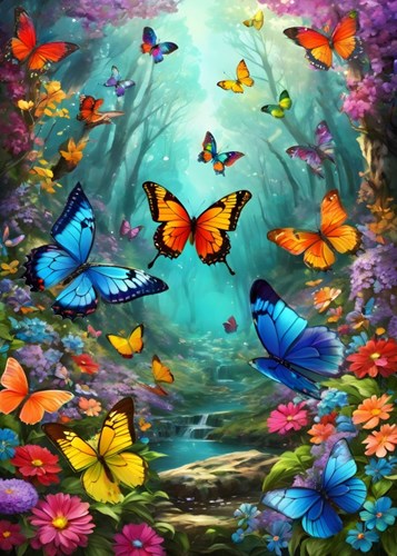 Alipson Puzzle legpuzzel Clouds of Butterflies 500 stukjes multicolor