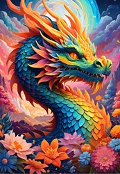 Alipson Puzzle kleurrijke draak - legpuzzel 1000 stukjes speelgoed