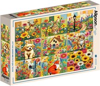 Alipson Puzzle legpuzzel Cottage Garden Nine Patch Quilt Block 1000 stukjes-2