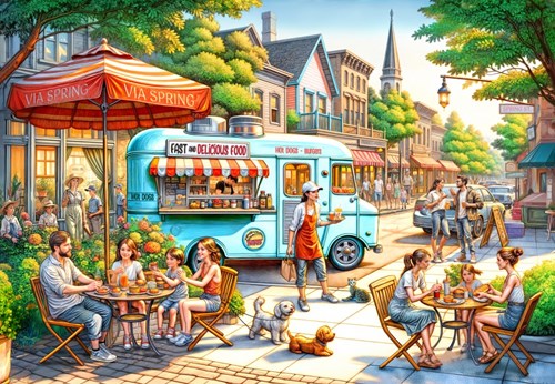 Alipson Puzzle Puzzle Fast Food 1000 Pièces Carton Coloré