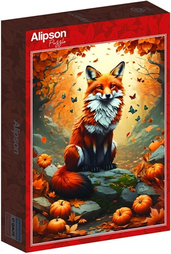 Alipson Puzzle puzzle Fox and Butterflies - 500 pièces - jouet coloré-2