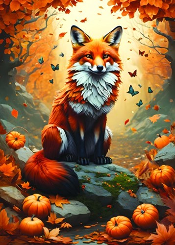 Alipson Puzzle puzzle Fox and Butterflies - 500 pièces - jouet coloré