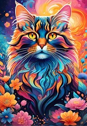 Alipson Puzzle puzzle Multicoloured Cat - 1000 pièces plastique
