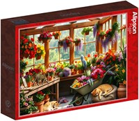 Alipson Puzzle Nap in the Greenhouse - Puzzle pour enfants sur le thème de la serre-2