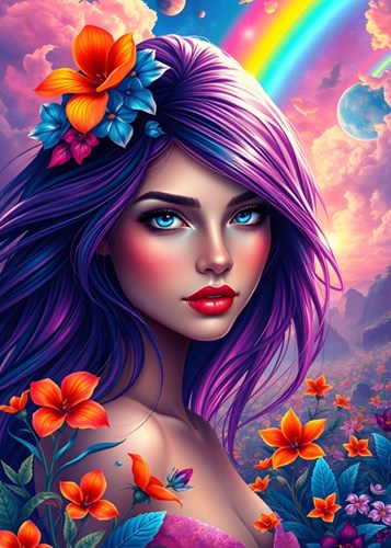 Alipson Puzzle Rainbow Girl -  Teile
