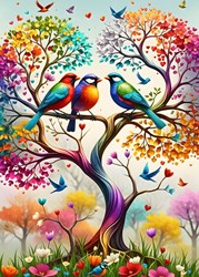 Alipson Puzzle Rainbow Tree - kleurrijke legpuzzel 1000 stukjes