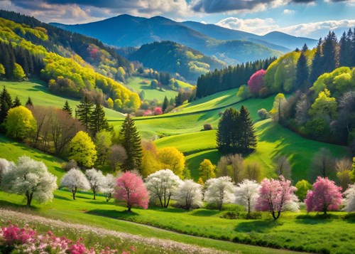 Alipson Puzzle legpuzzel Spring Walk 500 stukjes multicolor