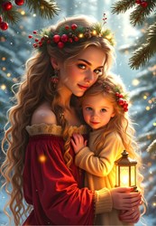 Alipson Puzzle kerst puzzel moeder dochter 1000 stukjes