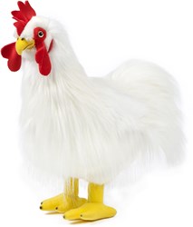Living Nature peluche coq grand 35cm animal de la ferme