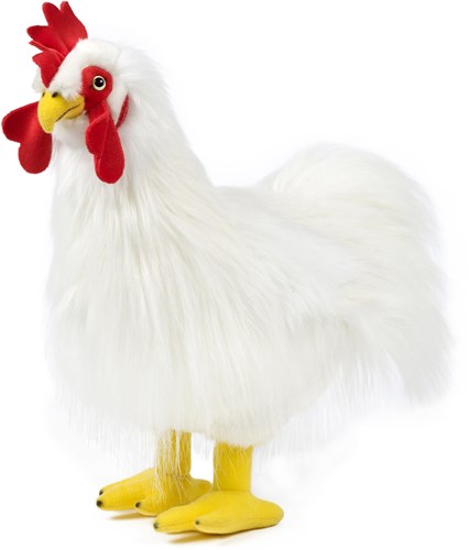 Living Nature peluche coq grand 35cm animal de la ferme