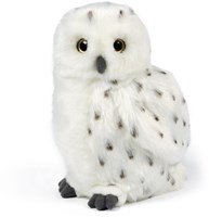 Living Nature knuffel sneeuwuil medium - realistische pluche uil