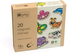 Andreu Toys magnetisch speelgoed - 20 magnetische dieren karton