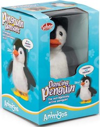 Tobar peluche pingouin dansant avec son 16 cm blanc noir