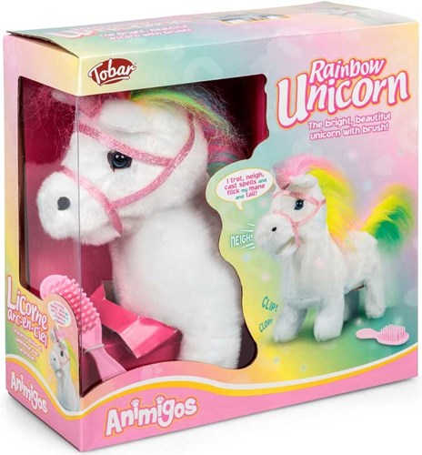 Tobar peluche licorne arc-en-ciel jouet doux pour enfants
