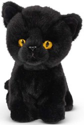 Tobar chat en peluche noir - jouet animal réaliste