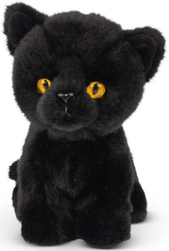 Tobar chat en peluche noir - jouet animal réaliste