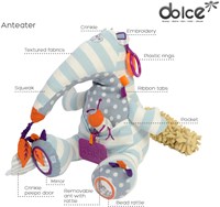 Dolce Toys Peluche d'activité Primo fourmilier Anthony - 33 cm-2