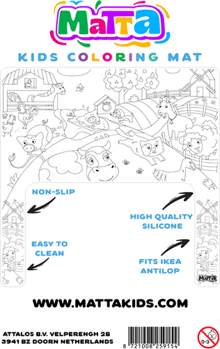 Matta boerderij kleurplacemat - Herbruikbare veegplacemat voor Ikea Antilop-2