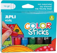 APLI Kids peinture - Stick de couleur épais 6 couleurs pour enfants