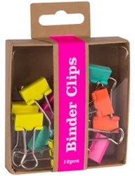 Apli Apli Fluor Collectie Foldback Clips 12 stuk