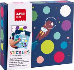 APLI Kids APLI - Vlieg naar de maan stickerdoos (met 8 kaarten en vb)